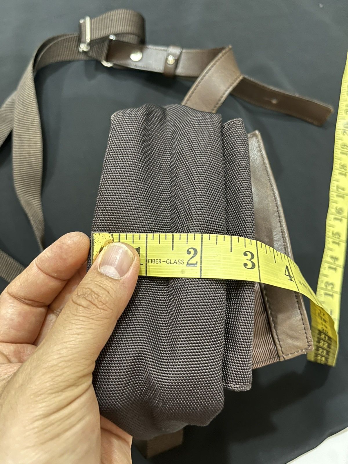 Yohji Yamamoto YSaccs Yohji Yamamoto Crosbody Leather Mini Sling Bag Size ONE SIZE - 14 Thumbnail