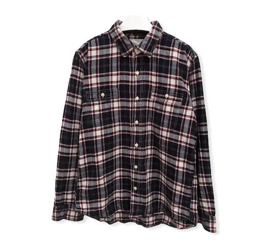 image of Topvalu Plaid Tartan Flannel Shirt, Men's (Size Medium)
