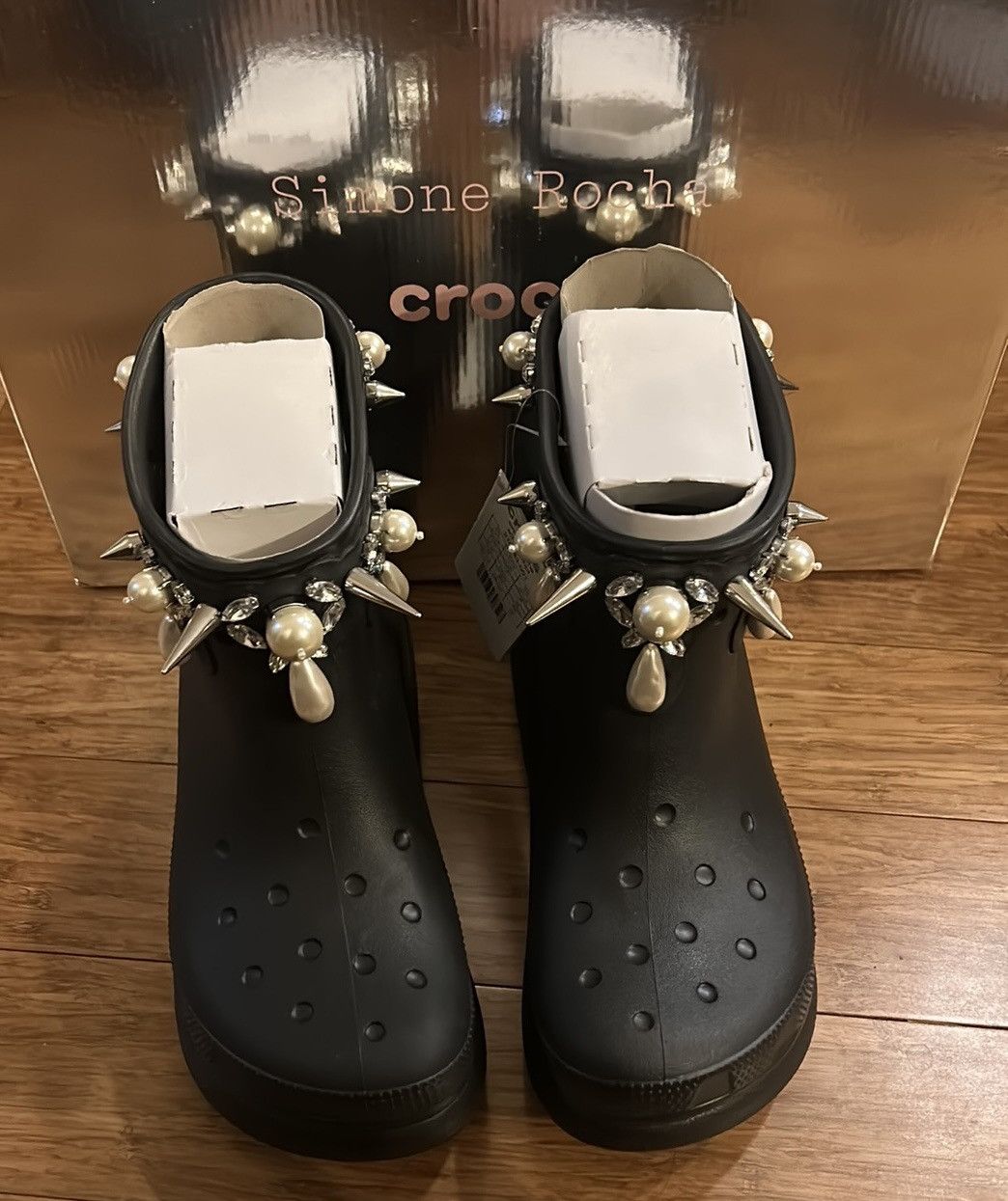 Simone Rocha Simone Rocha Crocs Crush Boot Black Size US 7 / EU 40 - 2 Thumbnail