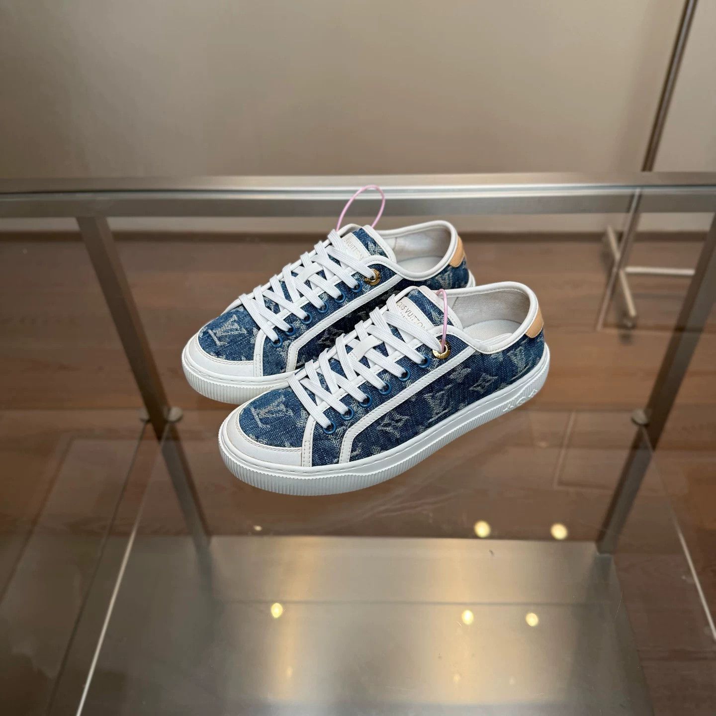 Louis Vuitton Louis Vuitton Lagoon Denim Monogram Sneakers Size US 5.5 / IT 35.5 - 1 Thumbnail