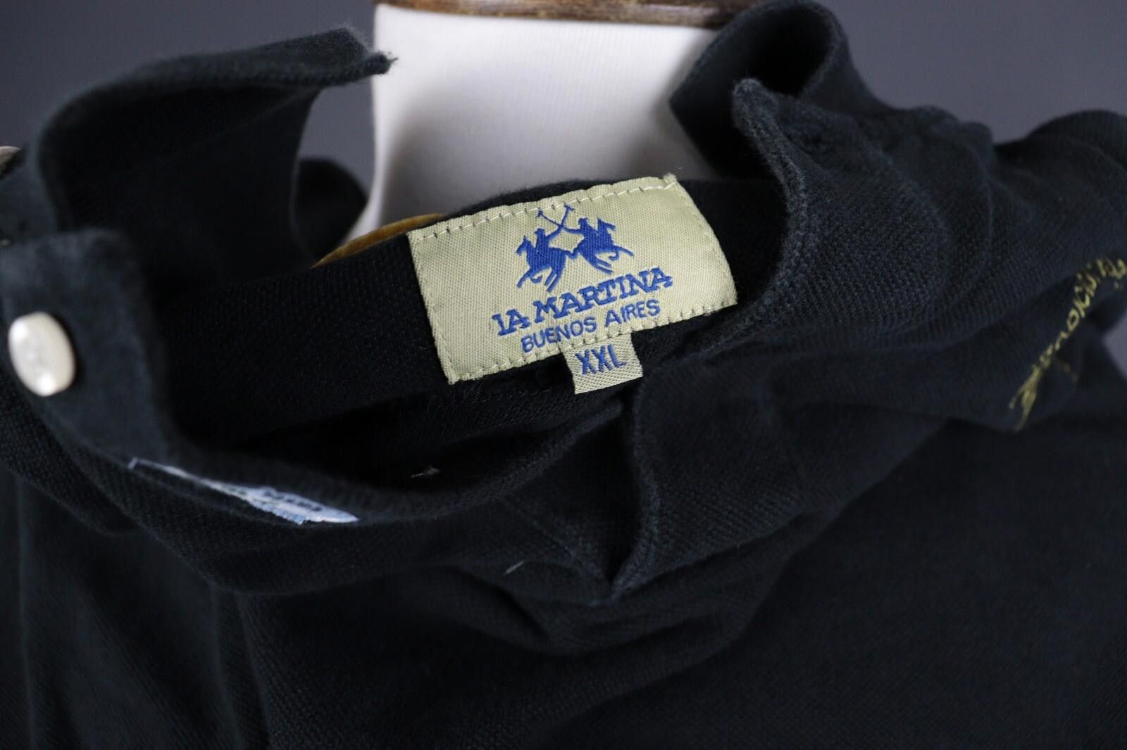 La Martina La Martina Buenos Aires Black #4 Rugby Polo Shirt Size XXL Size US XXL / EU 58 / 5 - 12 Thumbnail
