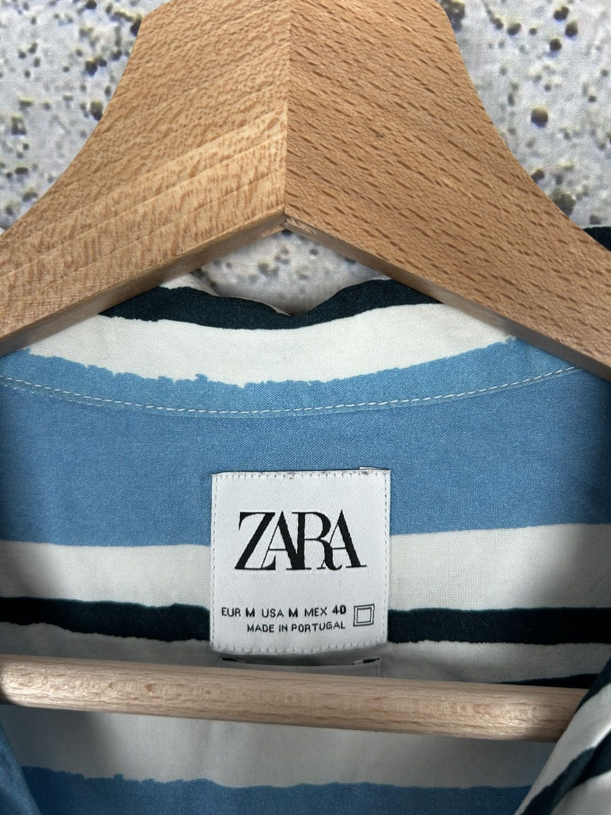 Zara Zara Stripe Blue White Shirt Summer Hawaiian Streetwear Size US M / EU 48-50 / 2 - 5 Thumbnail