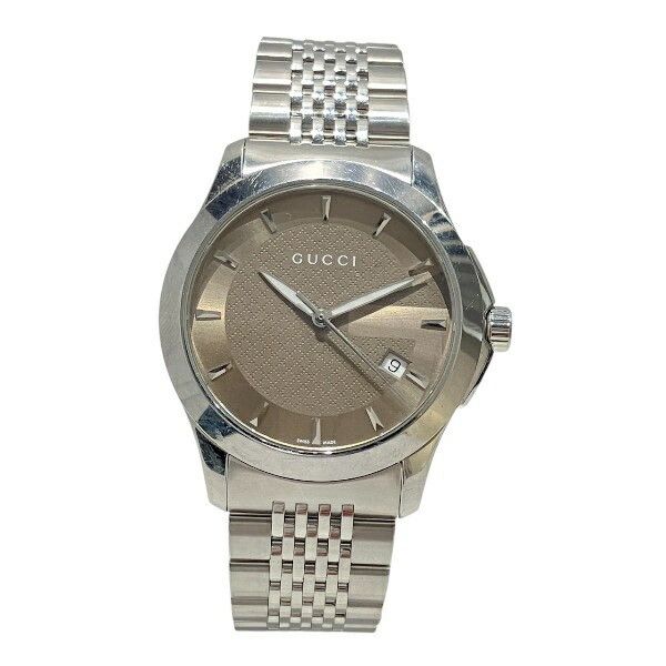Gucci Gucci G-Timeless Stainless Steel Watch Metal Quartz 126.4 DUTY FREE for USA