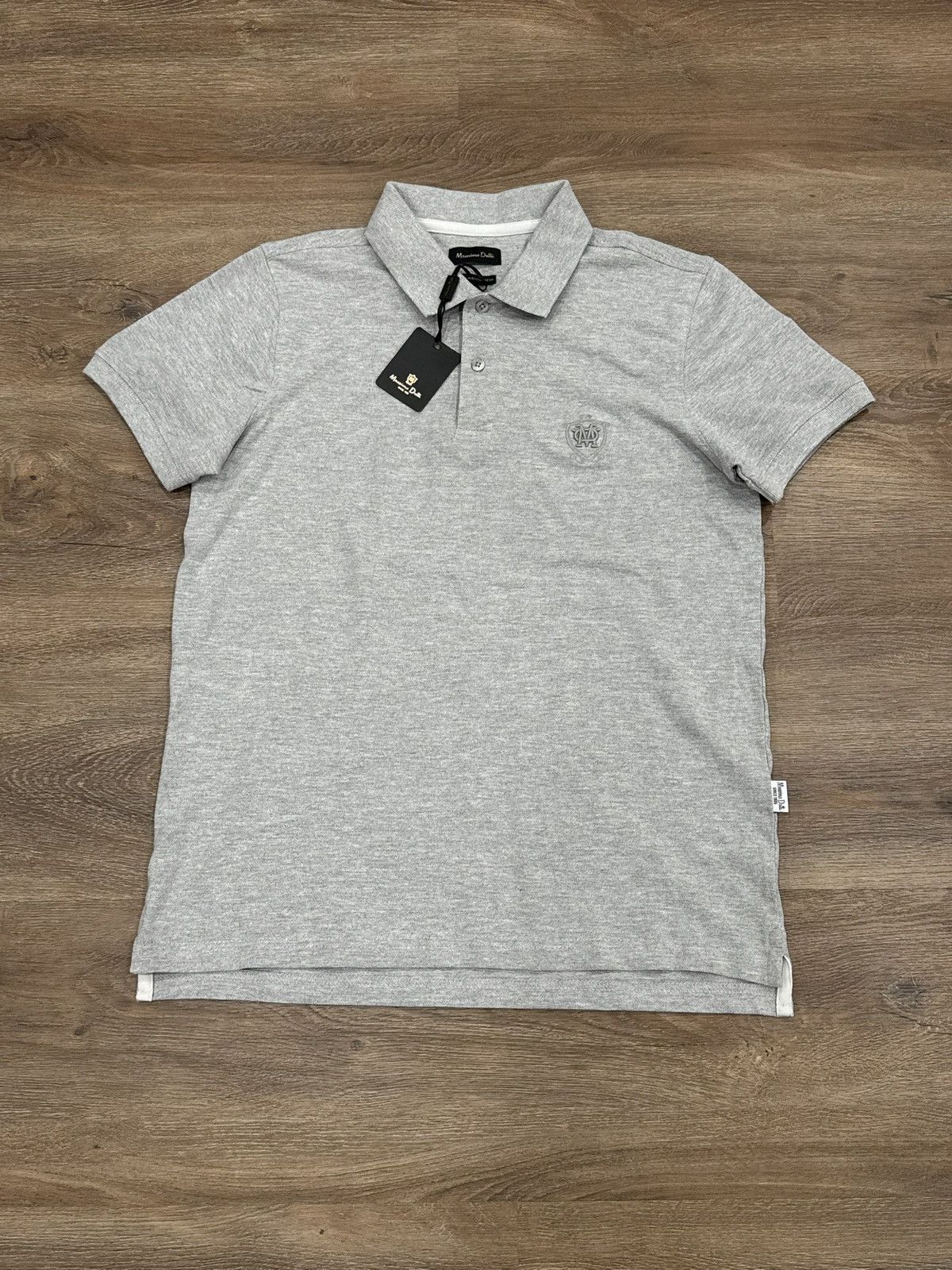 Massimo Dutti Massimo Dutti Grey Piqué Cotton Polo Shirt - Slim Fit - NWT Size US M / EU 48-50 / 2 - 1 Thumbnail