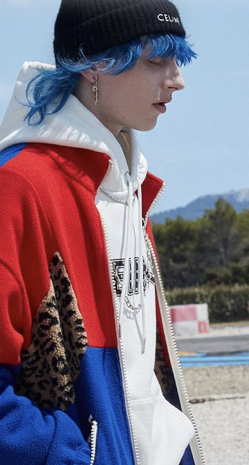 Celine SS21 Celine Dancing Kid Hedi studded logo hoodie gray Hedi Size US L / EU 52-54 / 3 - 4 Thumbnail