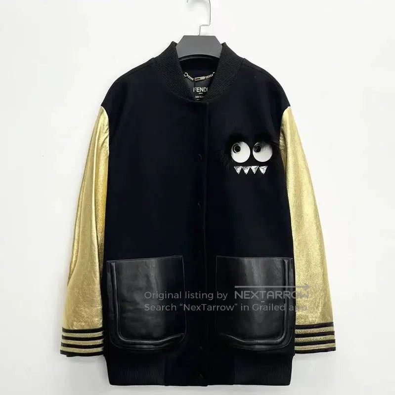 Fendi Black Wool Blend Short Coat for Men .