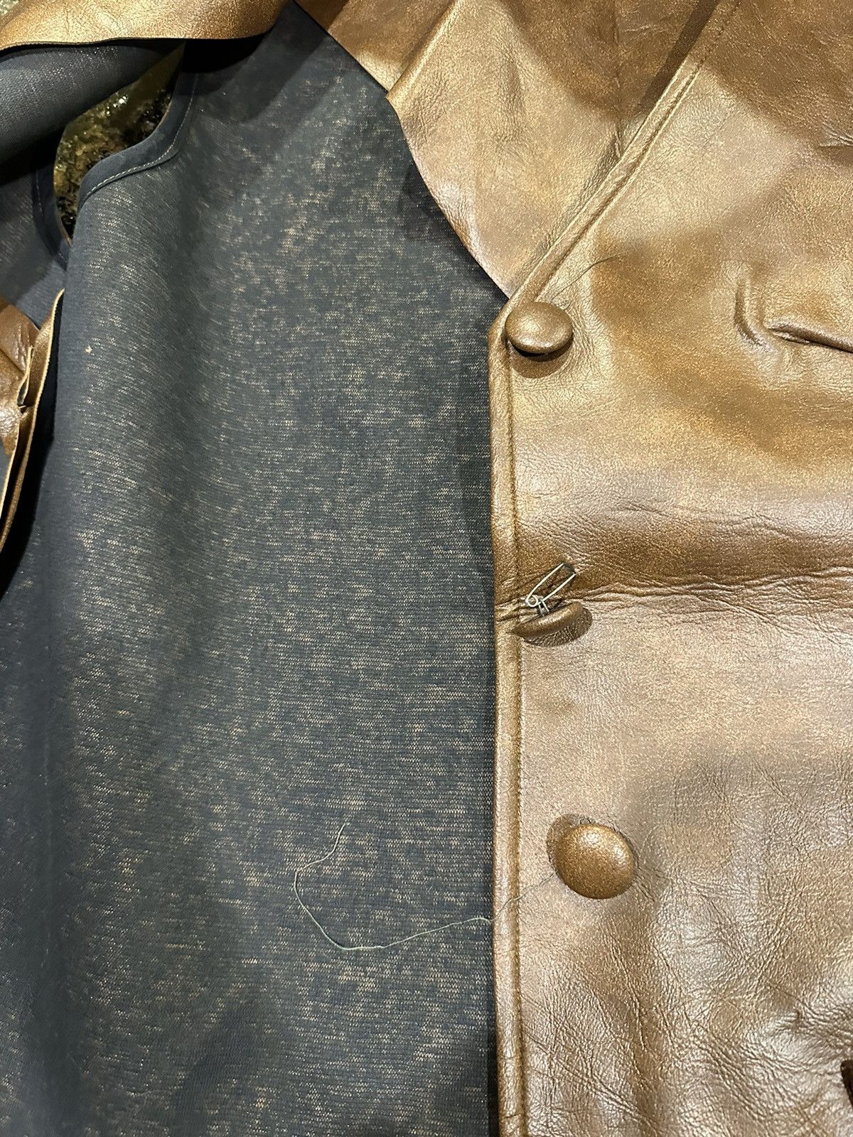 Vintage Vintage Union Made Brown Leather Vest Size M / US 6-8 / IT 42-44 - 9 Thumbnail