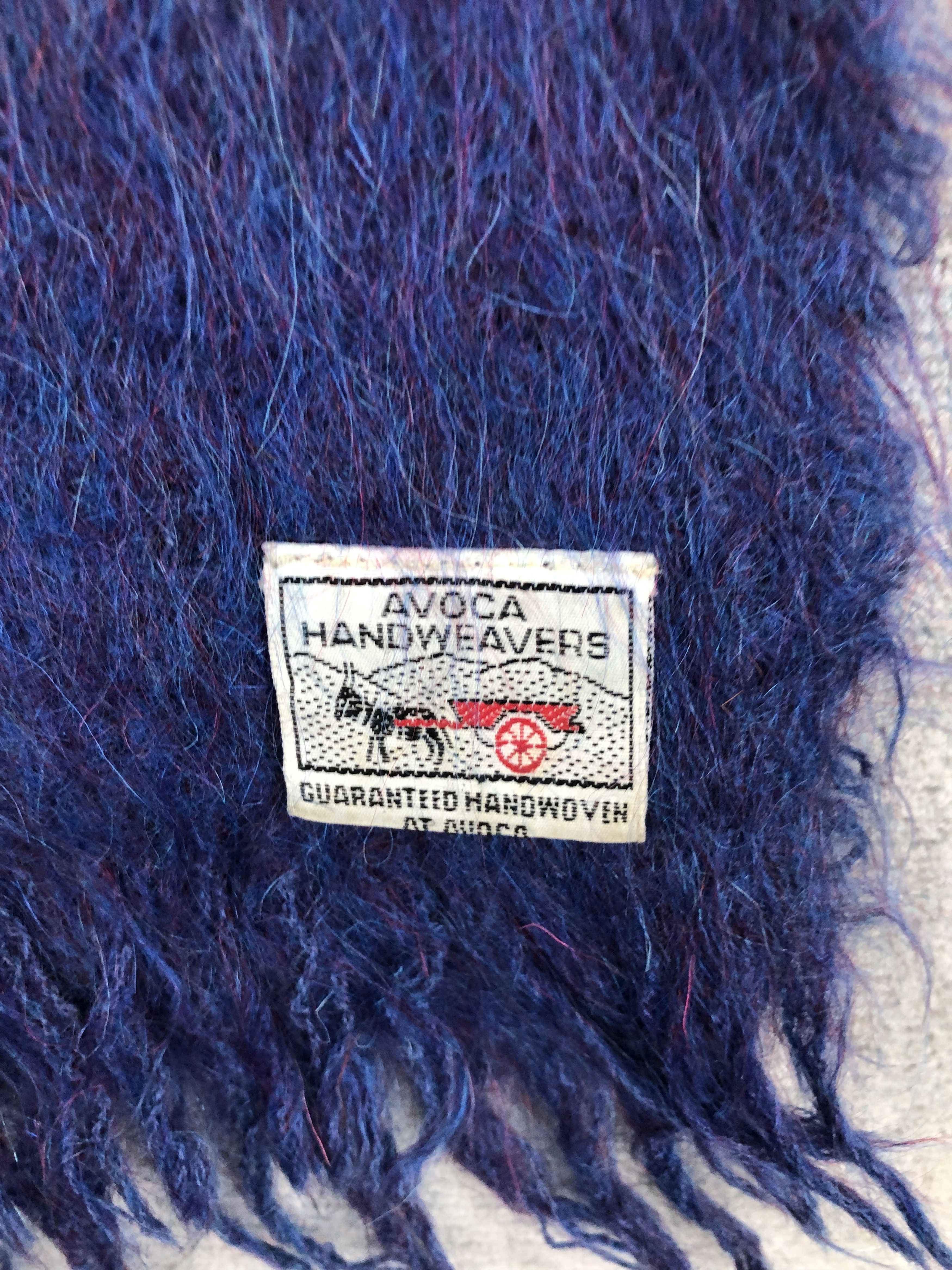 Japanese Brand × Vintage Vintage Avoca Handweaver Mohair Blue Scarf Muffler Size ONE SIZE - 5 Thumbnail