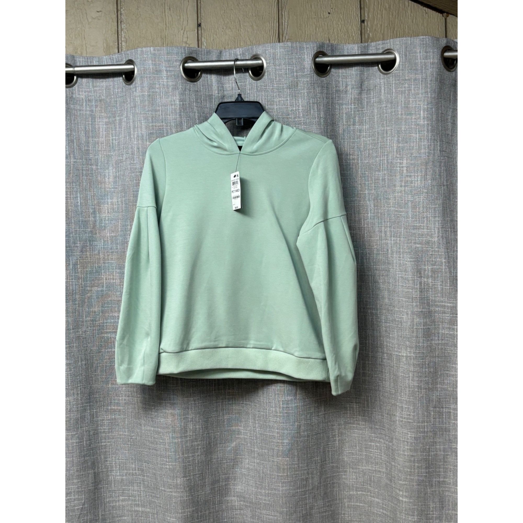 Alfani Alfani Petite Scuba Balloon-Sleeve Hoodie, Aqua Foam, Sz. Size ONE SIZE - 10 Thumbnail