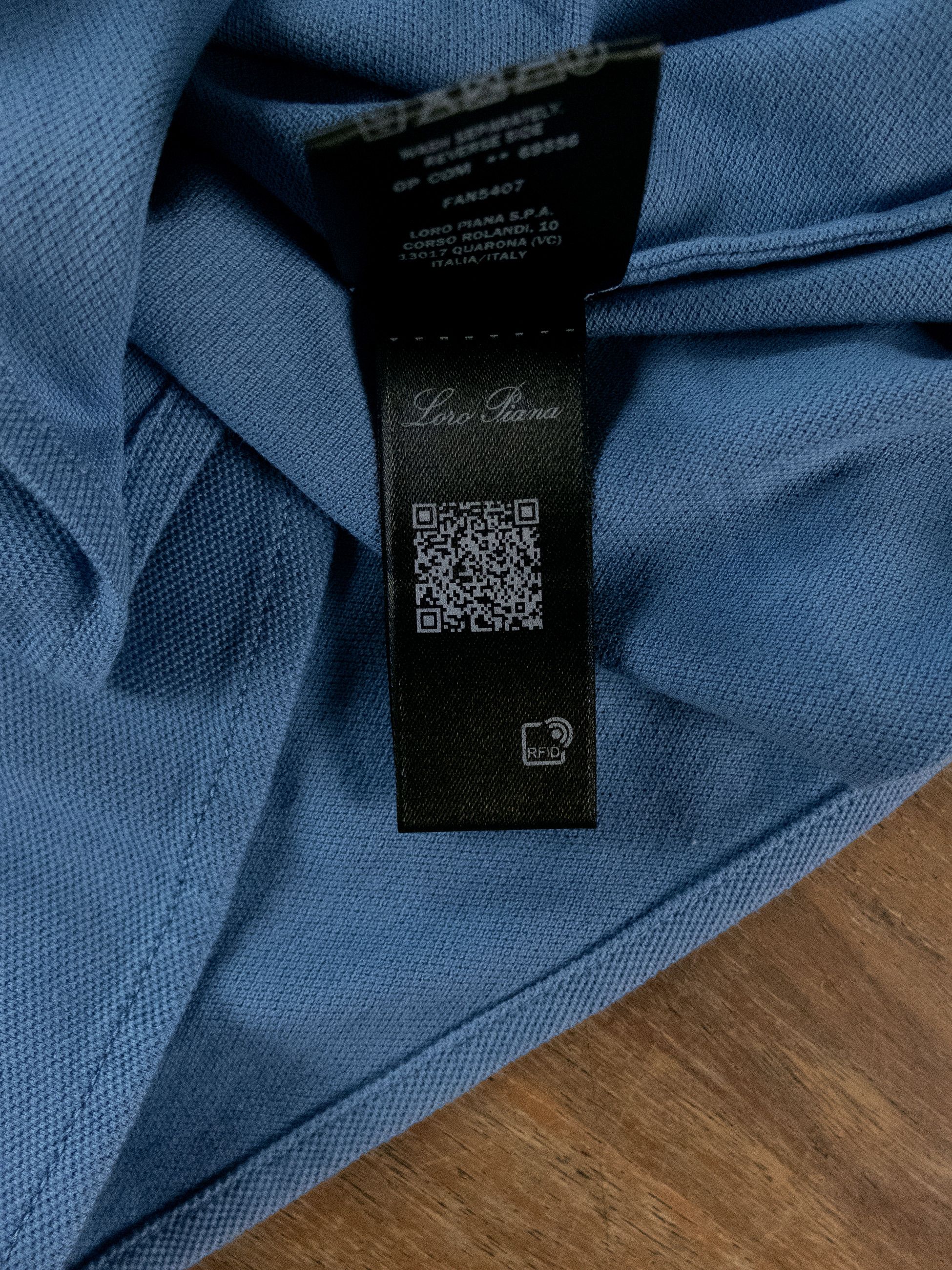 Loro Piana LORO PIANA blue pique cotton polo shirt Medium NWT Size US M / EU 48-50 / 2 - 6 Thumbnail
