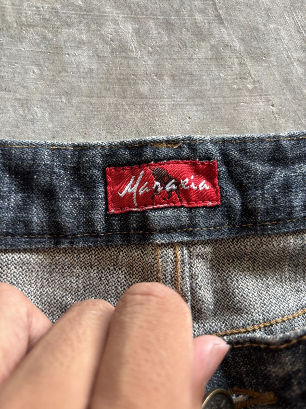 Japanese Brand sick flared maraxia japanese punk grunge flower backpocket Size 31" - 5 Thumbnail