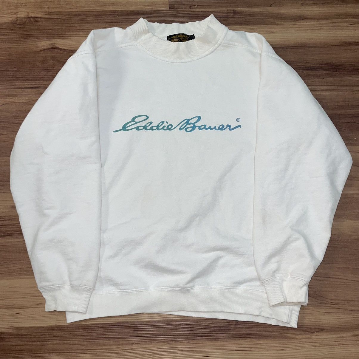 Eddie Bauer × Vintage Eddie Bauer 90s Cursive Crewneck Size US S / EU 44-46 / 1 - 1 Thumbnail