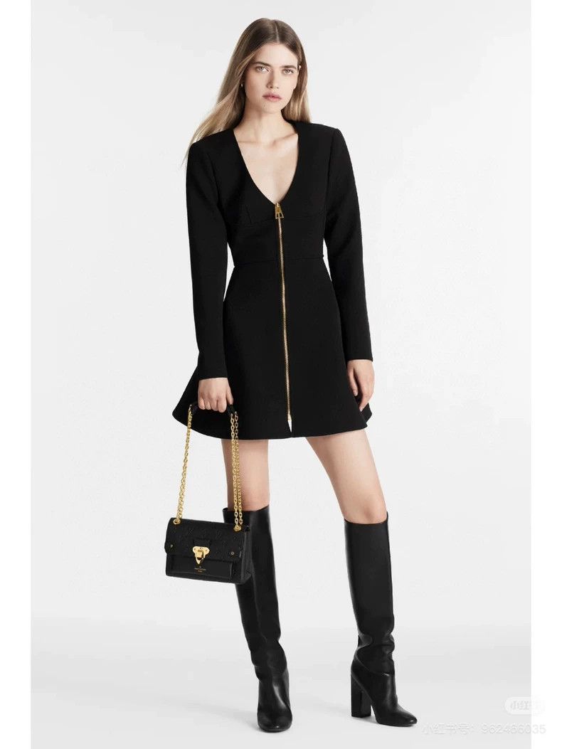 Louis Vuitton Louis Vuitton Black Dress Size XXS / US 00 / IT 34 - 6 Thumbnail