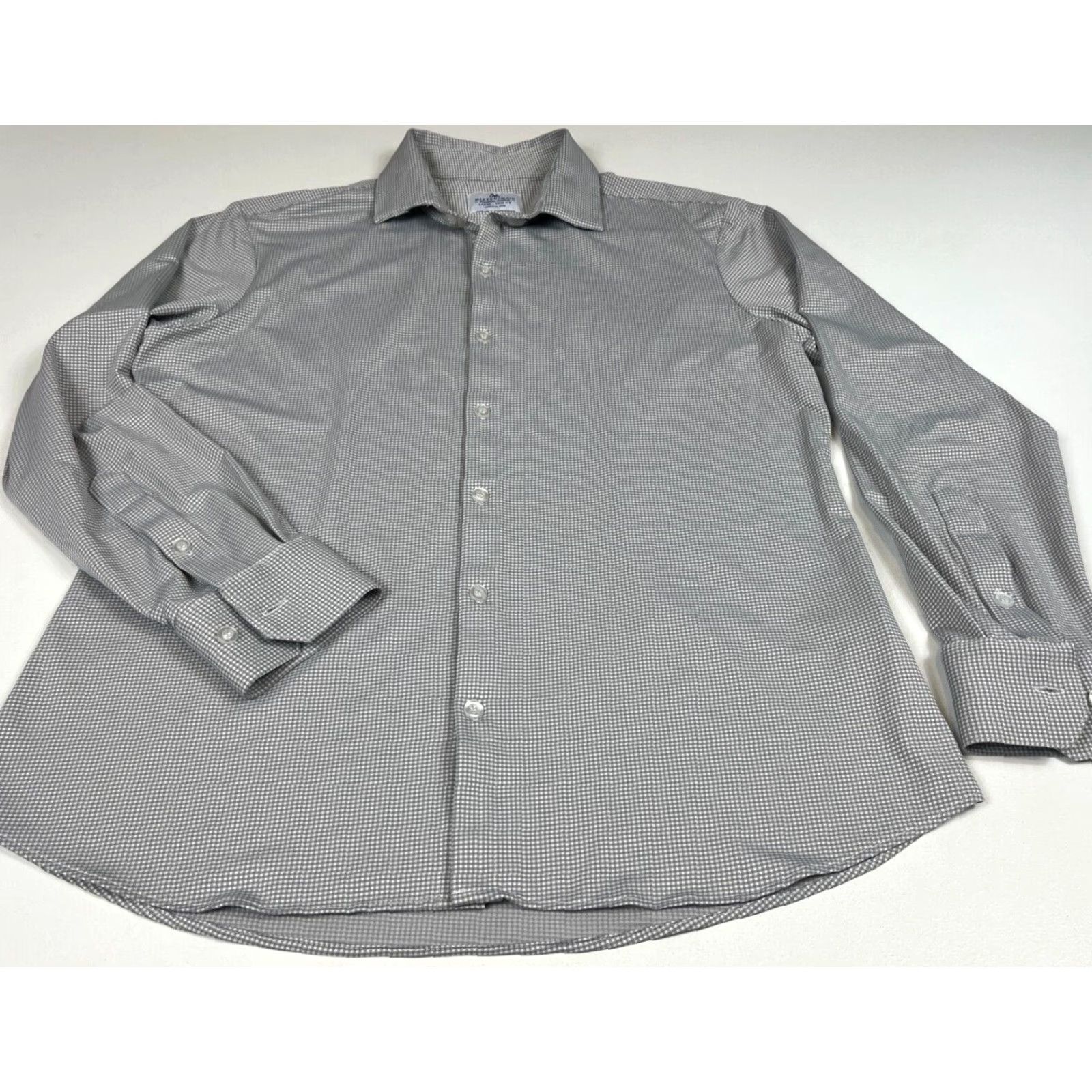 Mizzen+Main Mizzen+Main Shirt Long Sleeve Button-Up Trim Fit Gingham Gray Size L Mens Size US L / EU 52-54 / 3 - 4 Thumbnail
