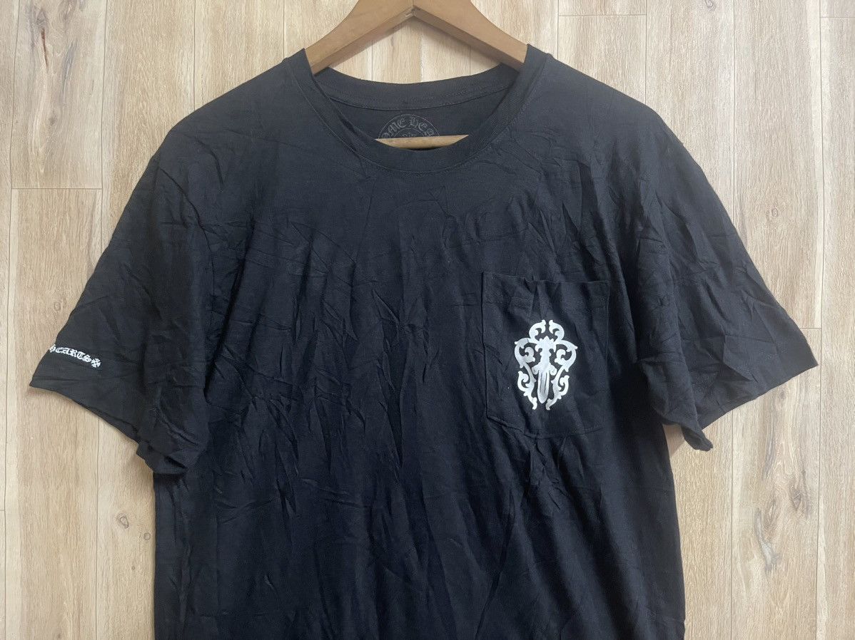 Chrome Hearts Chrome Hearts T shirt M Pocket Tee Back Hit Made In USA Size US M / EU 48-50 / 2 - 2 Thumbnail