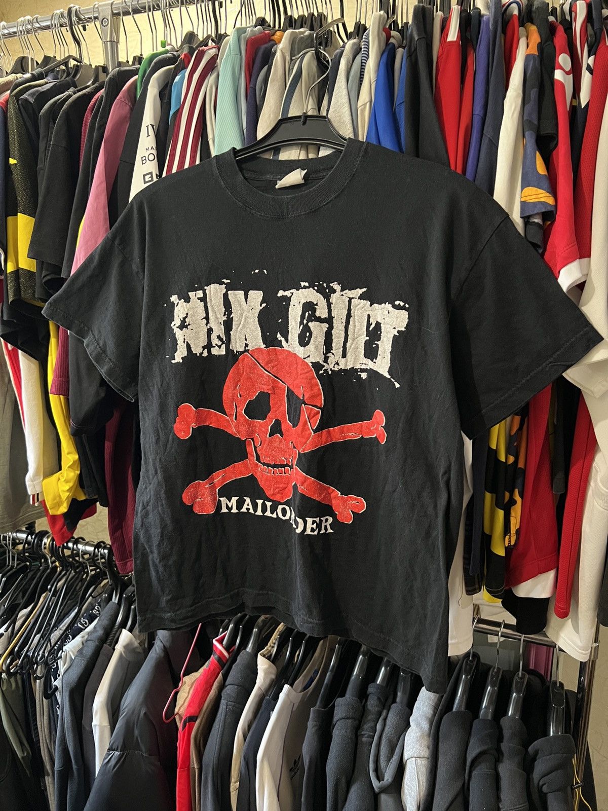 Band Tees × Vintage 2004 VINTAGE SWASTIKA NIX GUT MAILORDER TOUR BAND ROCK TEE Size US M / EU 48-50 / 2 - 1 Thumbnail