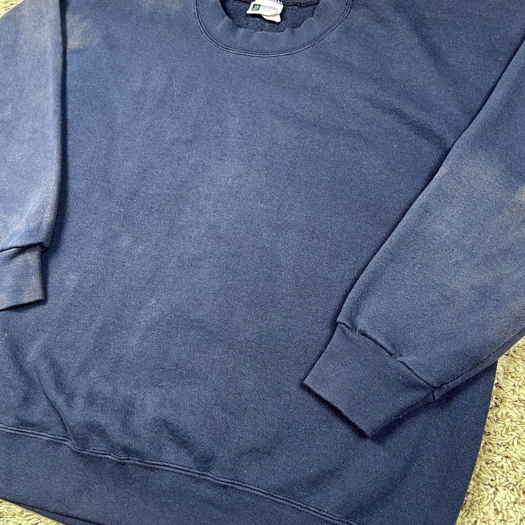 Vintage VINTAGE Pro Spirit Sweatshirt 2XL Blue Crewneck Pullover Mens 90s Made USA Blank, Grunge Lounge Wear Size US XXL / EU 58 / 5 - 5 Thumbnail