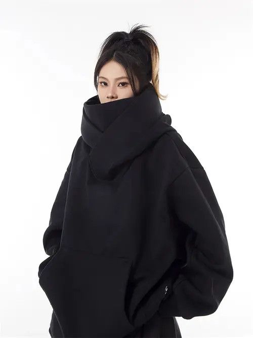 VIBE Autumn Solid Color Ninja Turtleneck Hoodie Size US XL / EU 56 / 4 - 8 Thumbnail