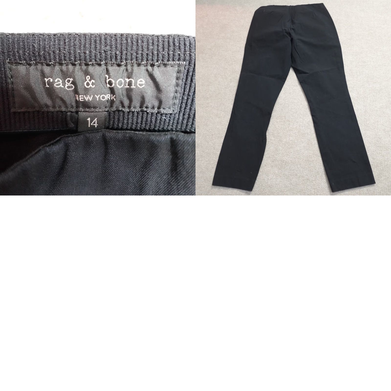 Rag & Bone rag & bone Womens Pants 14 Black Solid Ankle Ponte Size 36" / US 14 / IT 50 - 8 Thumbnail