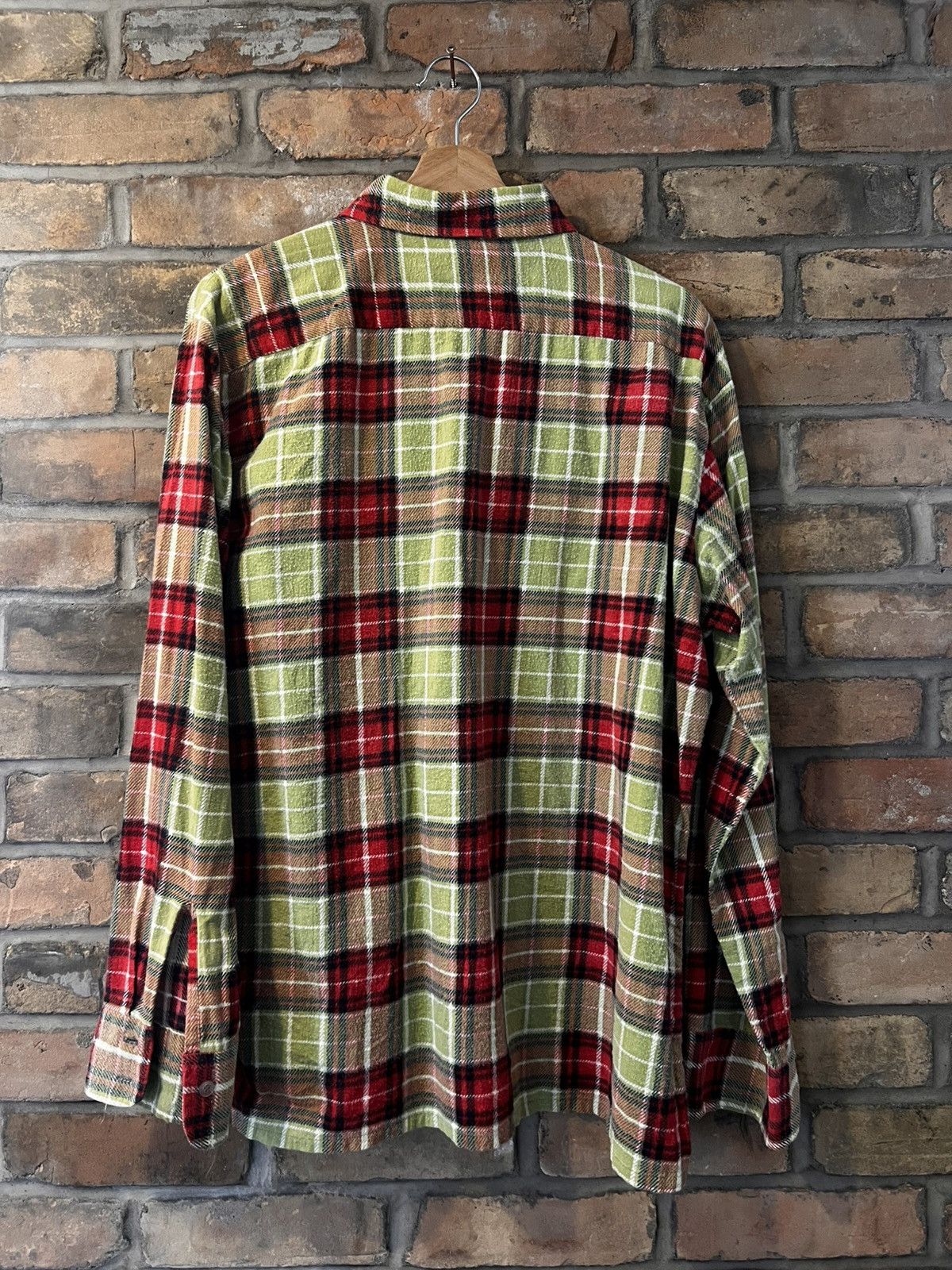 Vintage 70s Multi Plaid Flannel Size US L / EU 52-54 / 3 - 2 Thumbnail