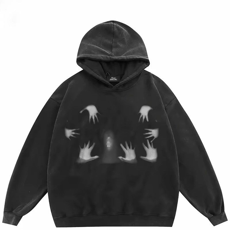 Vintage Washed Design Gothic Style Printed Hoodie Sweatshirt Size US XL / EU 56 / 4 - 1 Thumbnail