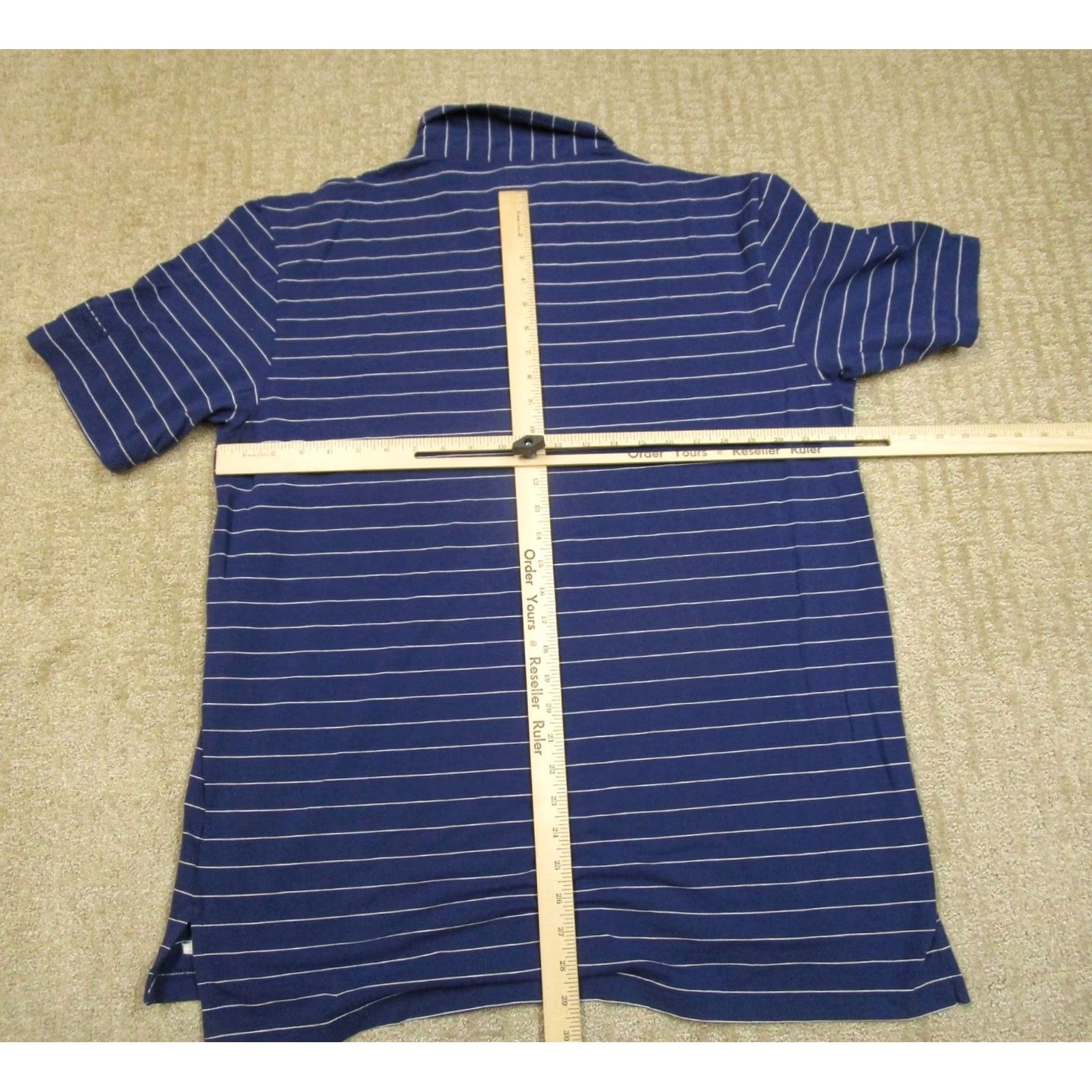 Peter Millar Peter Millar Polo Shirt Men XL Blue Striped Seaside Golf Performance Stretch Size US XL / EU 56 / 4 - 5 Thumbnail