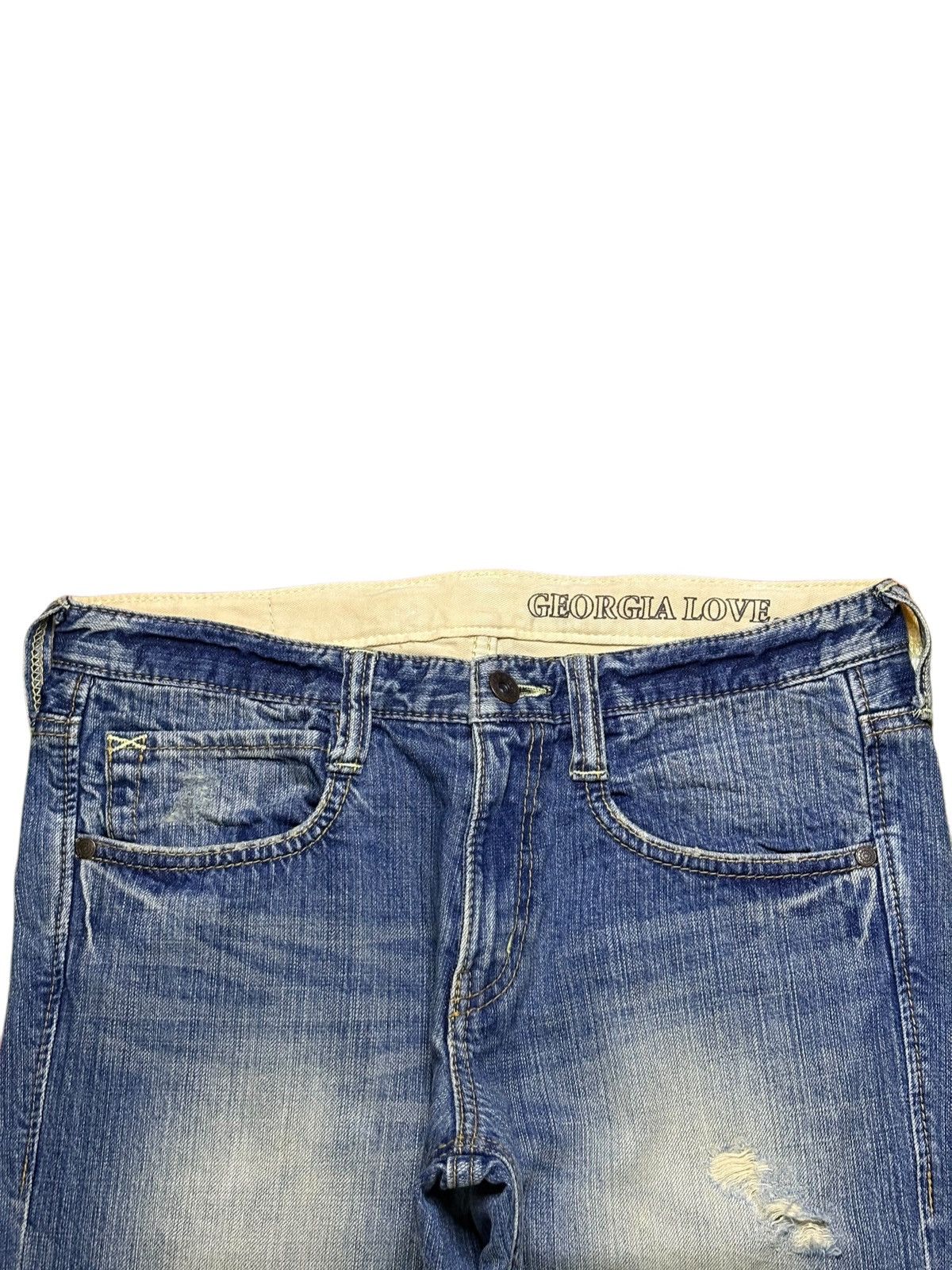 Japanese Brand Vintage Japanese Brand Rusty Mud Wash Distressed Jeans Size 31" - 4 Thumbnail