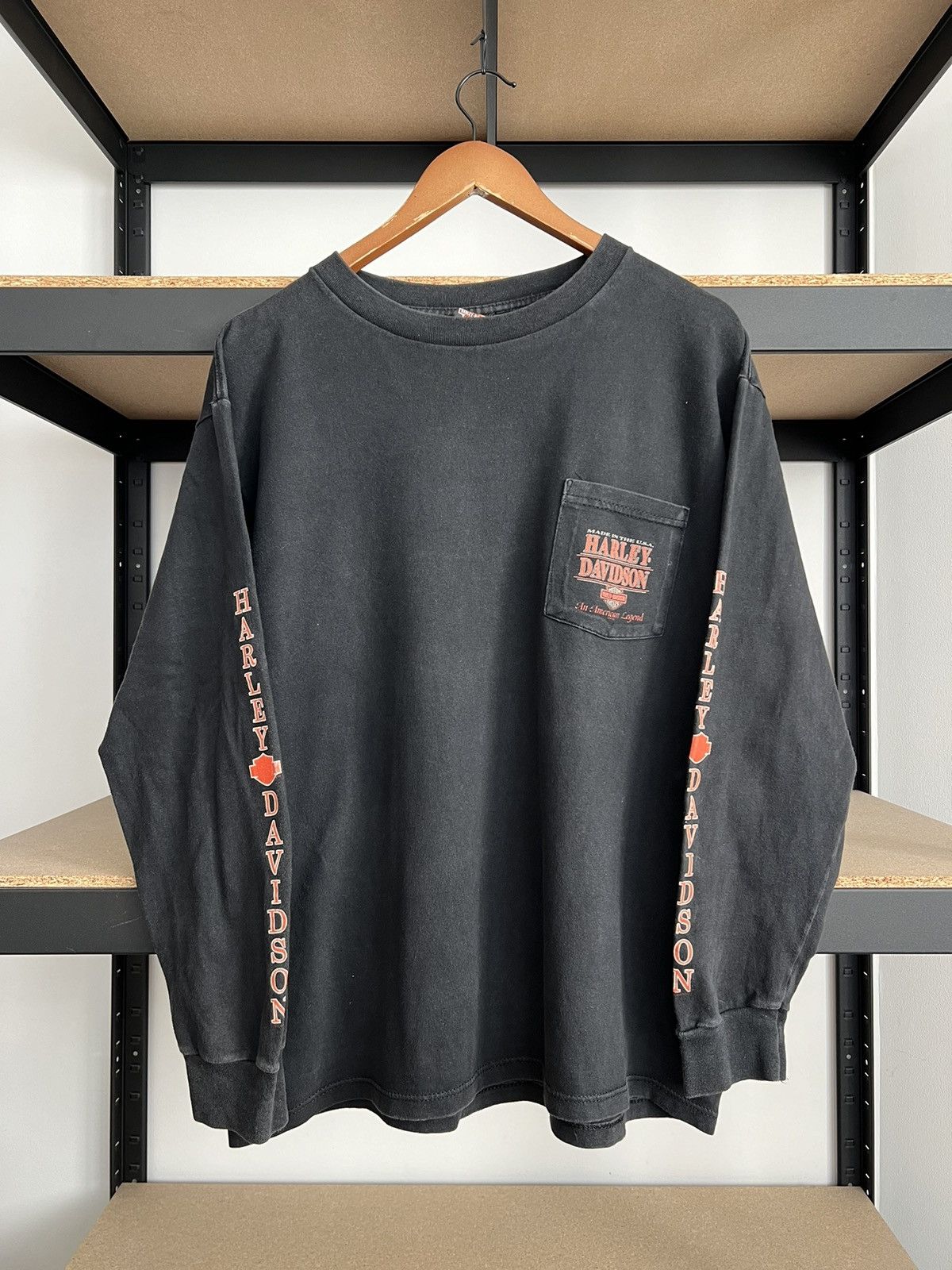 Harley Davidson Vintage 2001 Harley Davidson Las Vegas Pocket Long Sleeve Size US L / EU 52-54 / 3 - 1 Thumbnail