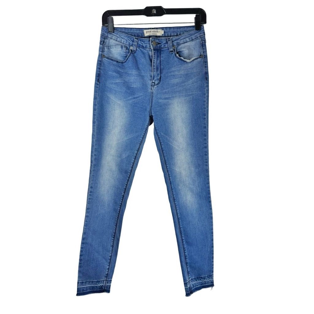 Other GREAT SMOKY Women's Blue Skinny Jean with Detailed Raw Hem 7 Size 24" / US 00 / IT 34 - 1 Thumbnail