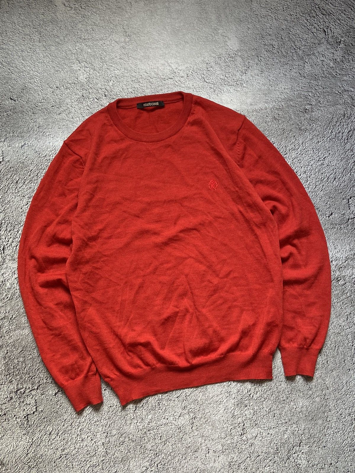 Just Cavalli × Roberto Cavalli × Vintage Vintage Roberto Cavalli Distressed Knit Wool Sweater Size US S / EU 44-46 / 1 - 2 Thumbnail