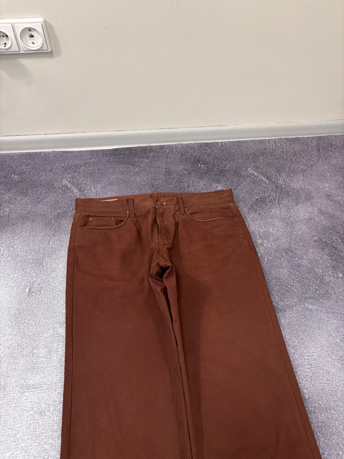 Bottega Veneta Bottega Veneta Men’s Relaxed Loose Fit Coral Brown Jeans Size US 36 / EU 52 - 4 Thumbnail