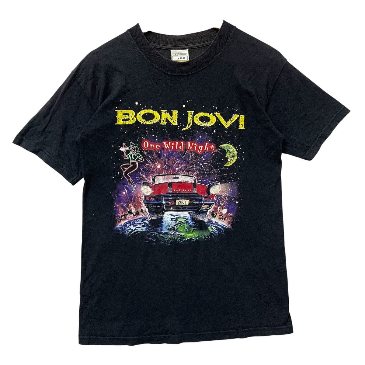 Band Tees Vintage 2001 Bon Jovi one wild night tag white screenstar Size US S / EU 44-46 / 1 - 1 Thumbnail