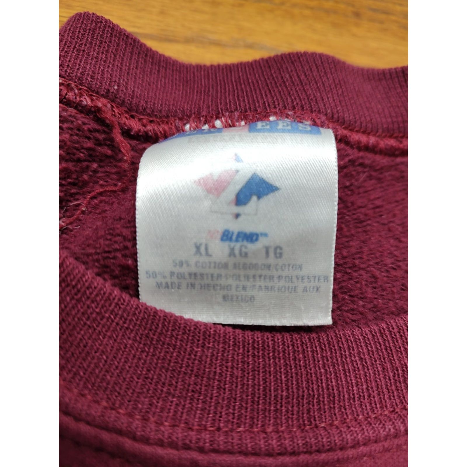 Jerzees VINTAGE VTG 90s Tigers Jerzees Pullover Crewneck Sweatshirt Mens Tag XL Maroon Size US XL / EU 56 / 4 - 6 Thumbnail