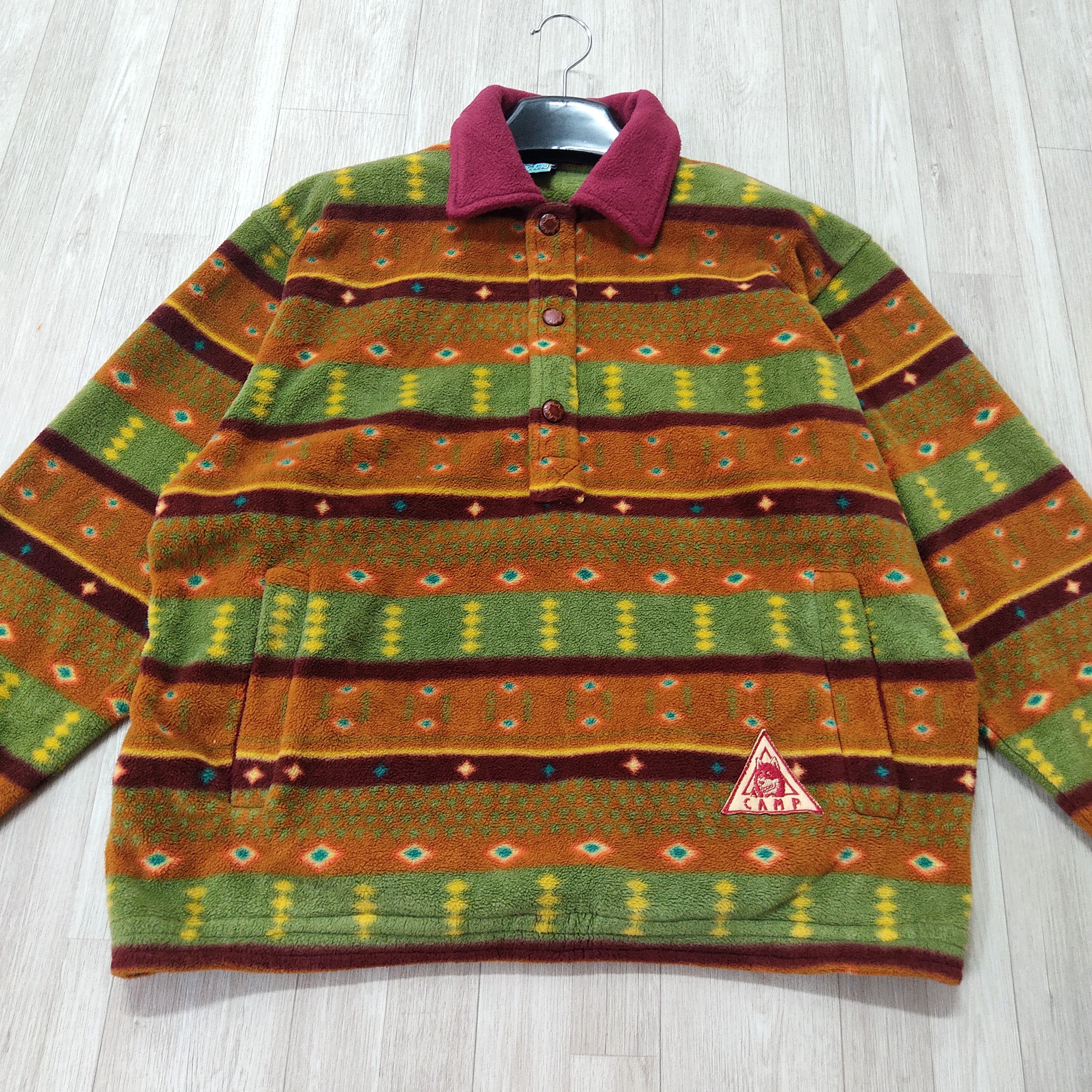 Camper CAMP Aztec Navajo Tribal Half Zipped Winter Flece Size US M / EU 48-50 / 2 - 2 Thumbnail