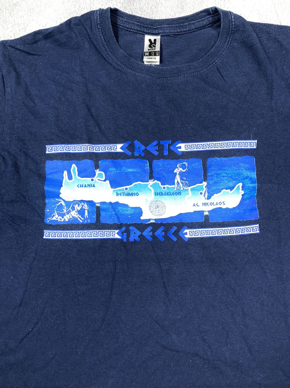 Japanese Brand × Vintage Vintage Y2K Greece maps tee streetwear biglogo style size M Size M / US 6-8 / IT 42-44 - 4 Thumbnail
