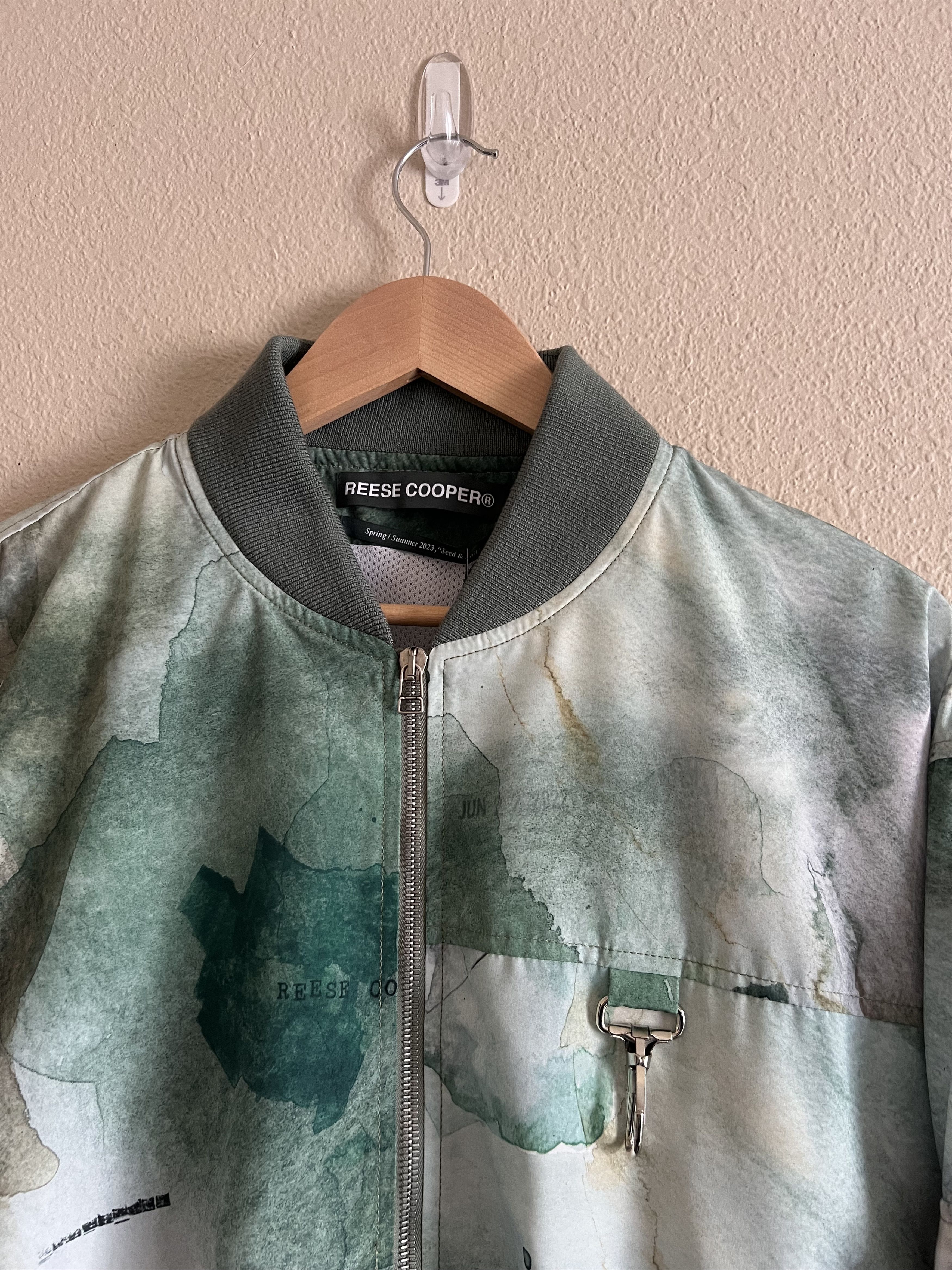Reese Cooper Reese Cooper Watercolor Bomber Jacket in Green Size US L / EU 52-54 / 3 - 2 Thumbnail