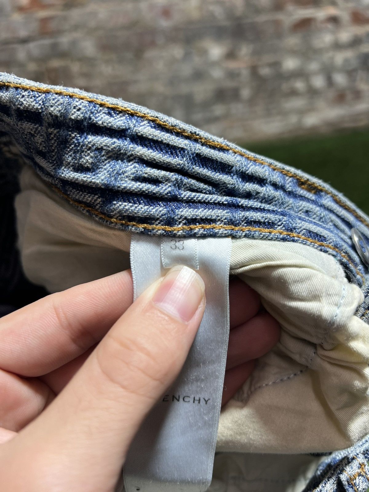 Givenchy Givenchy 4G Jacquard Denim Jeans Size US 33 - 5 Thumbnail