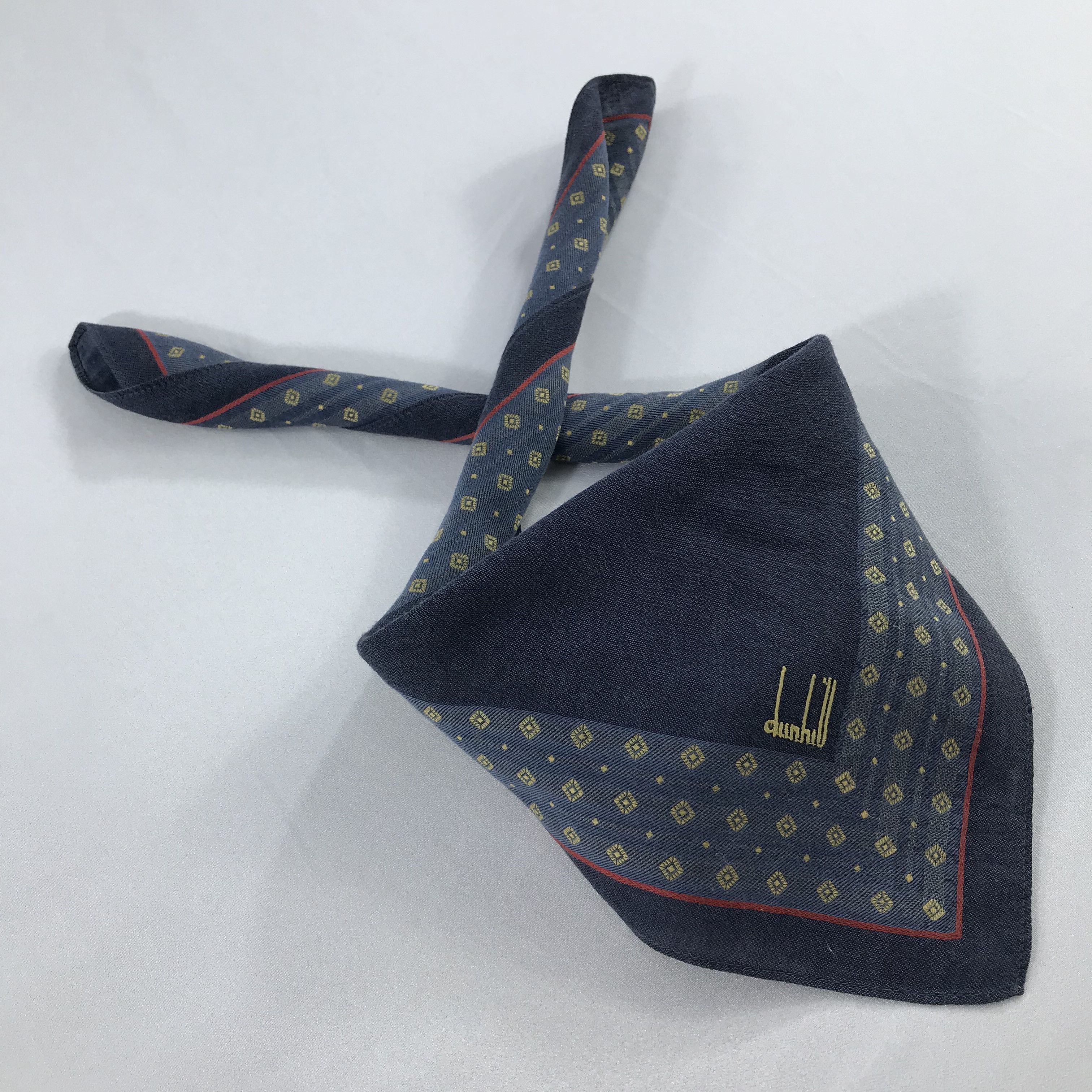 Alfred Dunhill × Vintage Dunhill Bandana / Handkerchief / Neckerchief - S2047 Size ONE SIZE - 4 Thumbnail