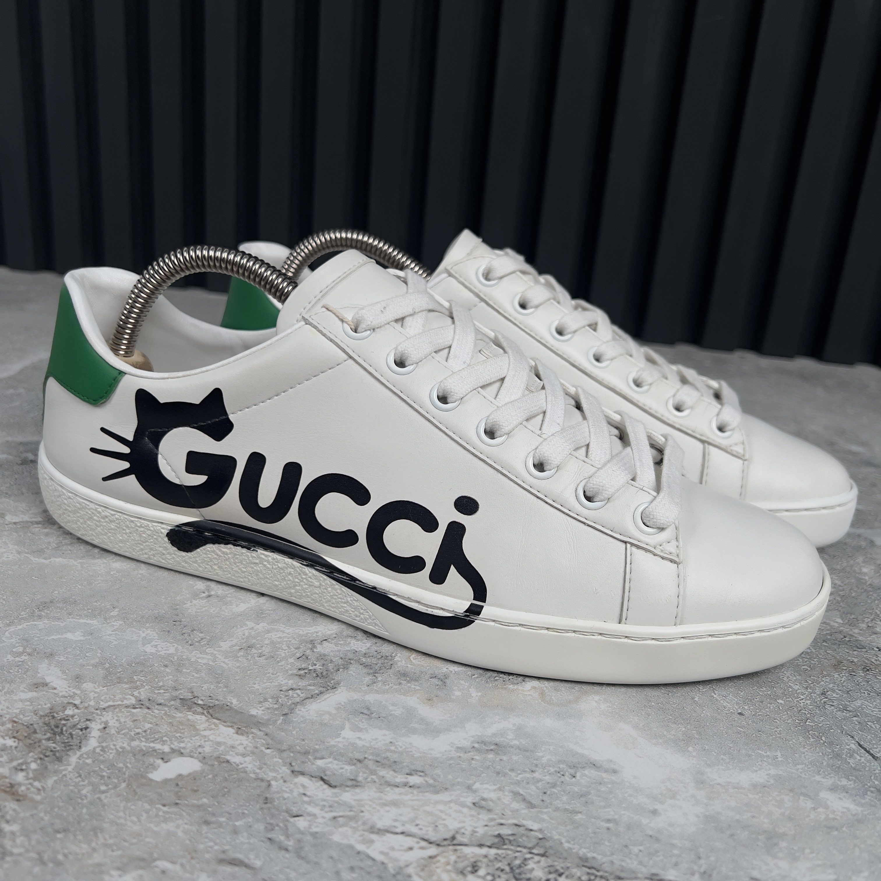 Gucci Gucci Ace Low-top Sneakers Cat Print Leather Size US 9 / IT 39 - 4 Thumbnail