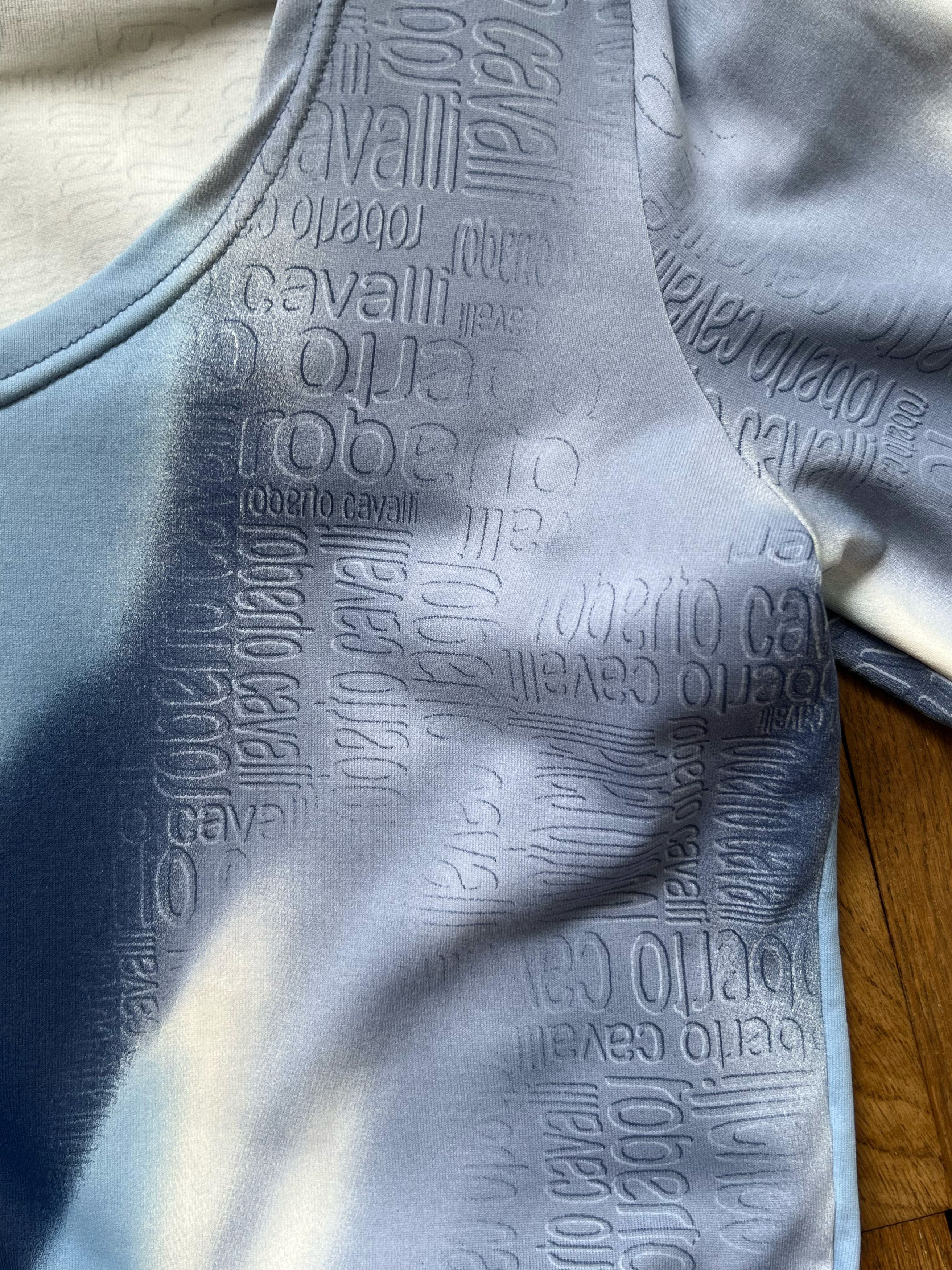 Roberto Cavalli Roberto Cavalli blue jersey top Size L / US 10 / IT 46 - 3 Thumbnail