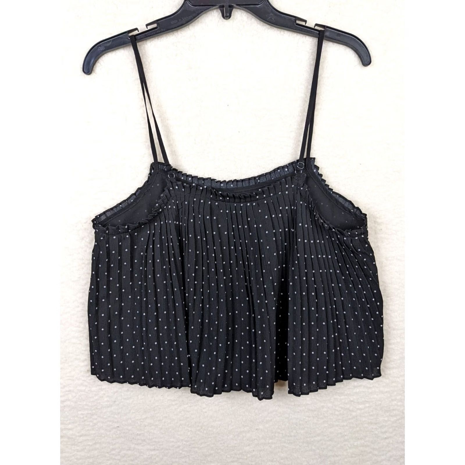 Vintage WILLIAM B tank top Women's size S black white polka dot cropped Size S / US 4 / IT 40 - 5 Thumbnail