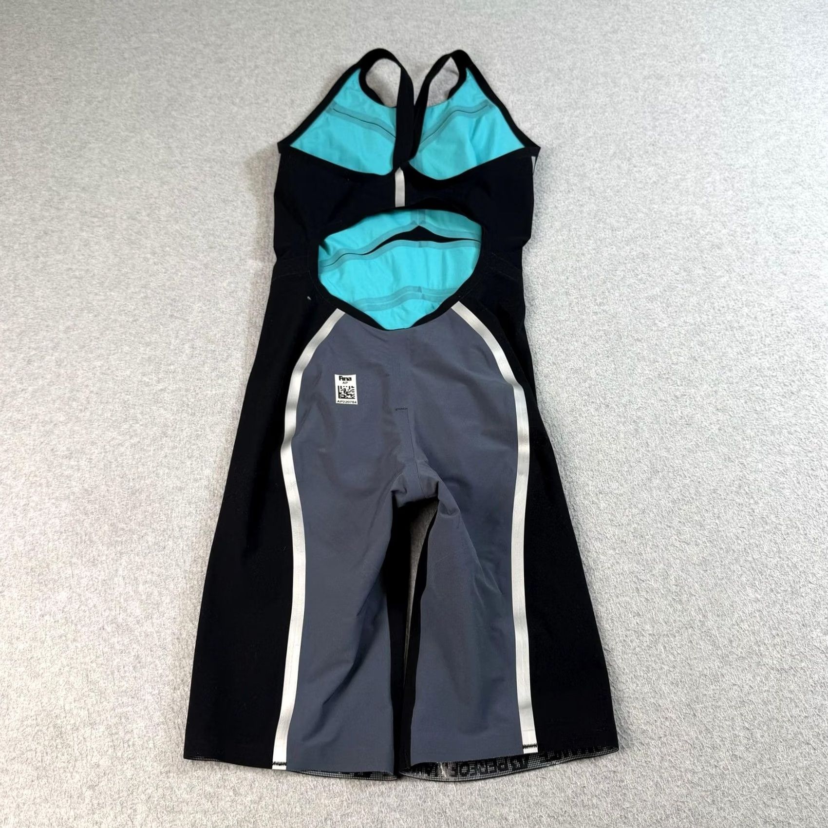 Vintage A3 Performance VICI One Piece Women 26 Black FINA Racing Jammer Bodimax Quick Dry Racerback Logo Size ONE SIZE - 2 Thumbnail