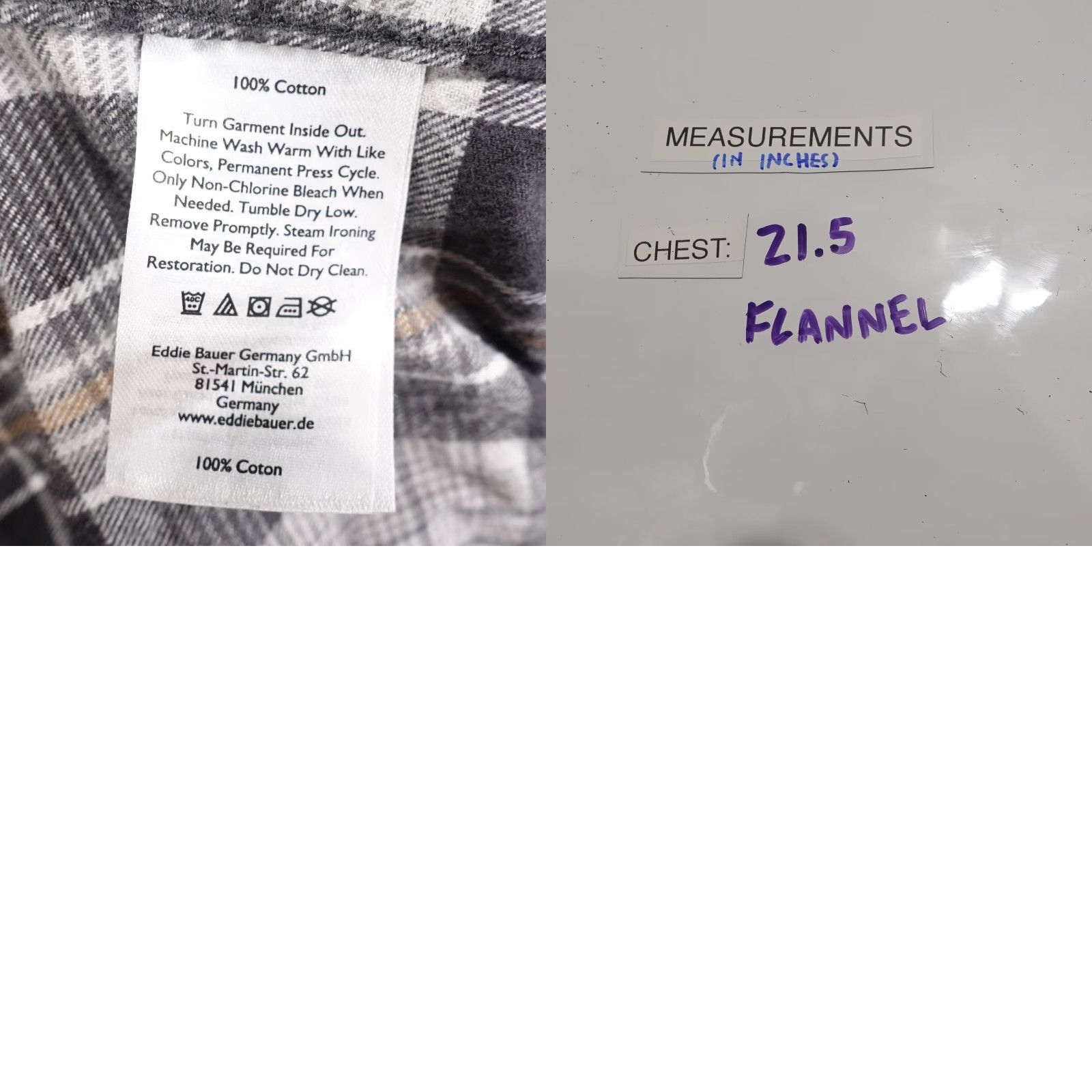 Eddie Bauer Eddie Bauer Men's Flannel Shirt Medium Gray Black Plaid Casual Long Sleeve Button-Down Size US M / EU 48-50 / 2 - 8 Thumbnail