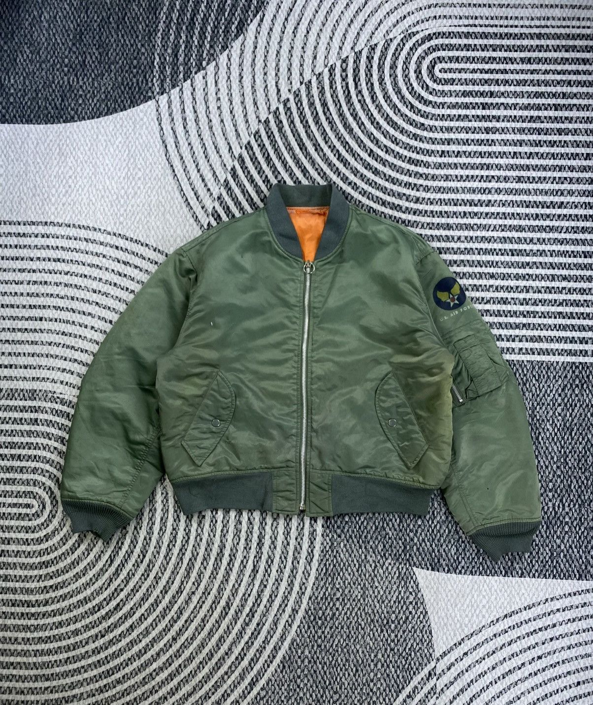 Japanese Brand Vintage U.S Air Force Fullzip Bombers Jacket Size US XL / EU 56 / 4 - 1 Thumbnail