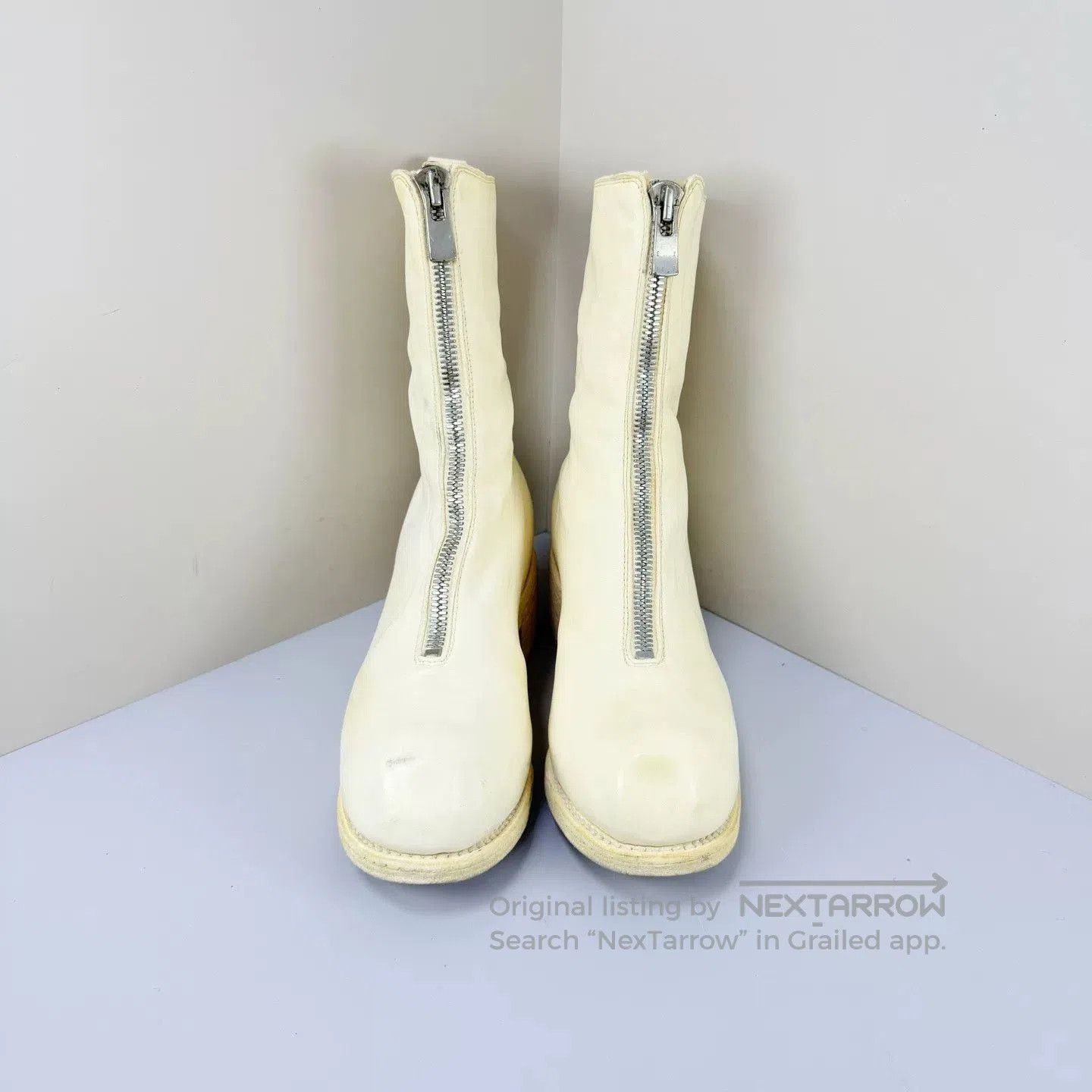 Guidi Guidi PL2 White Horse Leather Ankle Boots. Size US 5.5 / IT 35.5 - 2 Thumbnail