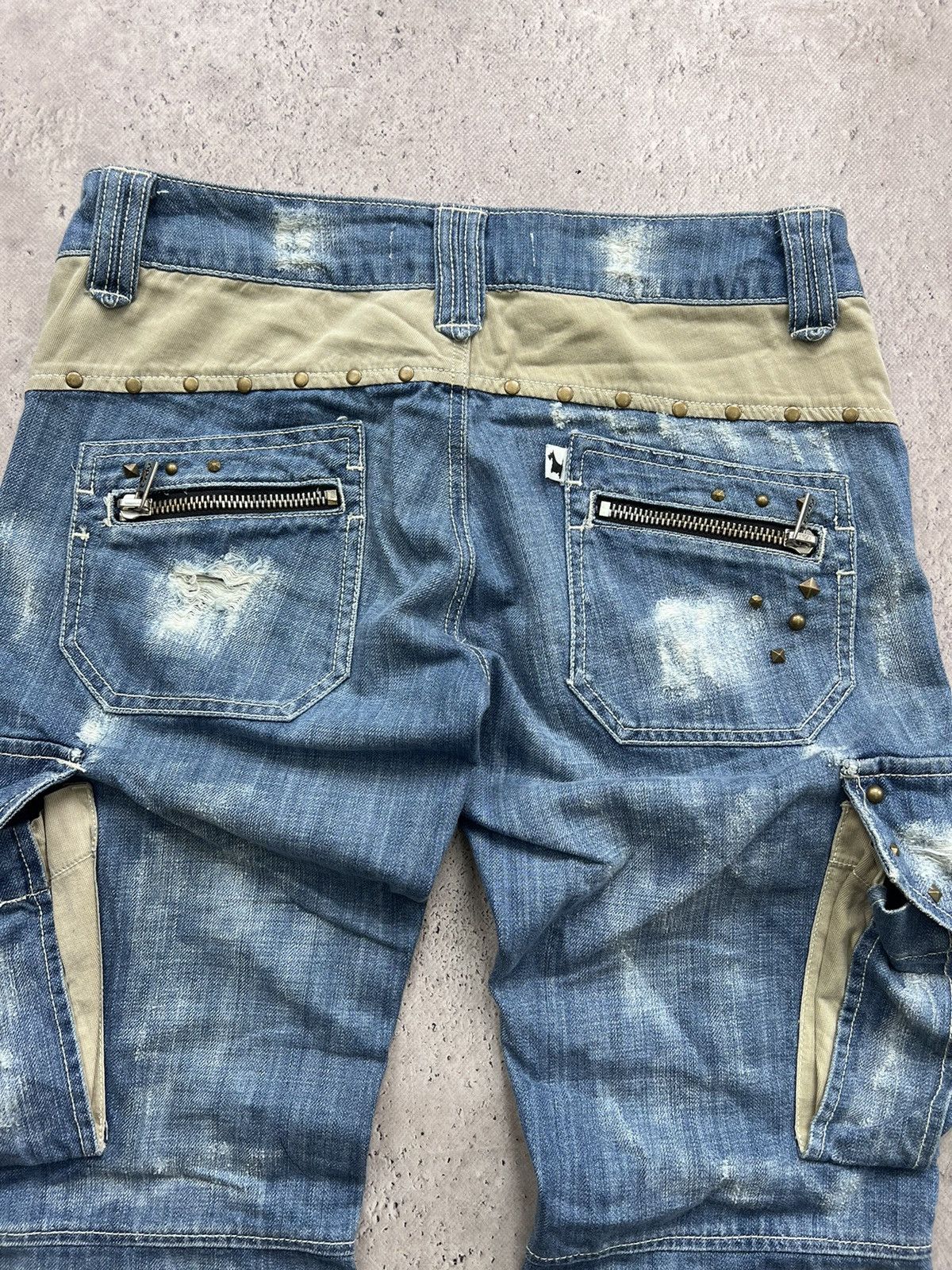 Hysteric Glamour × Japanese Brand × Junya Watanabe ARCHIVE DISTRESSED MULTIPOCKET ZIPPER CARGO PANTS RICK STYLE Size US 30 / EU 46 - 13 Thumbnail