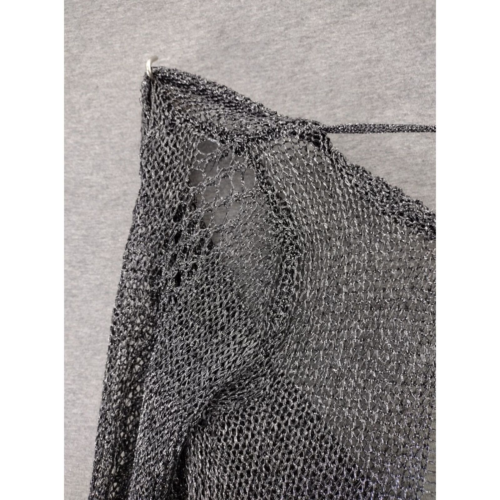 Vintage CODIGO Dress WOMEN Knitted Mini Longsleeve Boat Neck Gray S Size S / US 4 / IT 40 - 6 Thumbnail