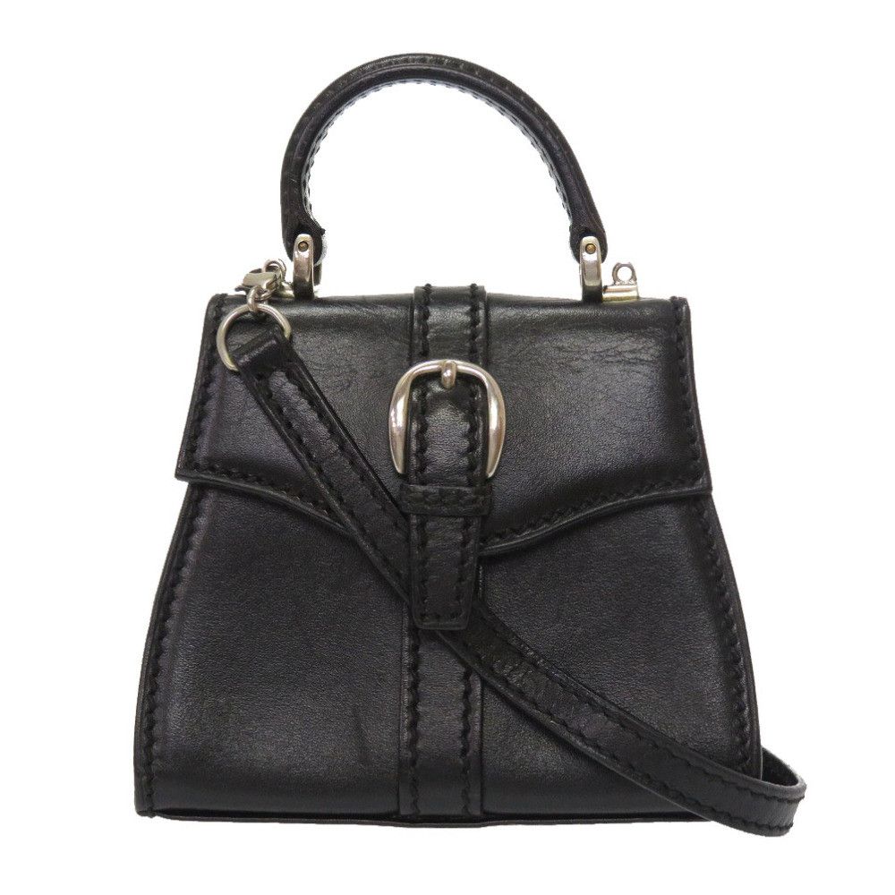 image of Gucci Leather Vintage Shoulder Bag Black, Women's