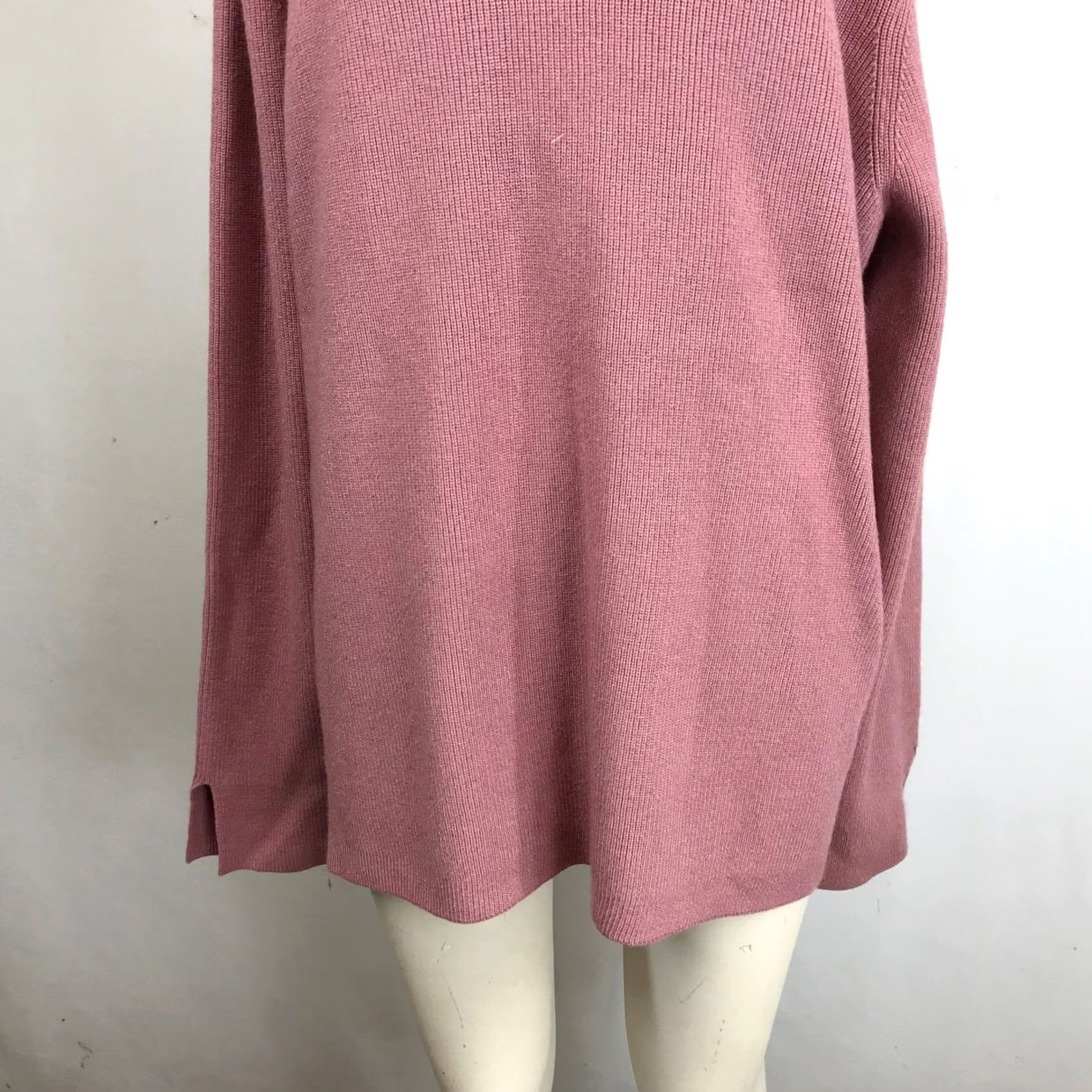 Vintage FIRST LOVE BY LOVELYN Dusty Rose Ribbed Collared Long Sleeve Sweater 3X Size XXL / US 16-18 / IT 52-54 - 3 Thumbnail