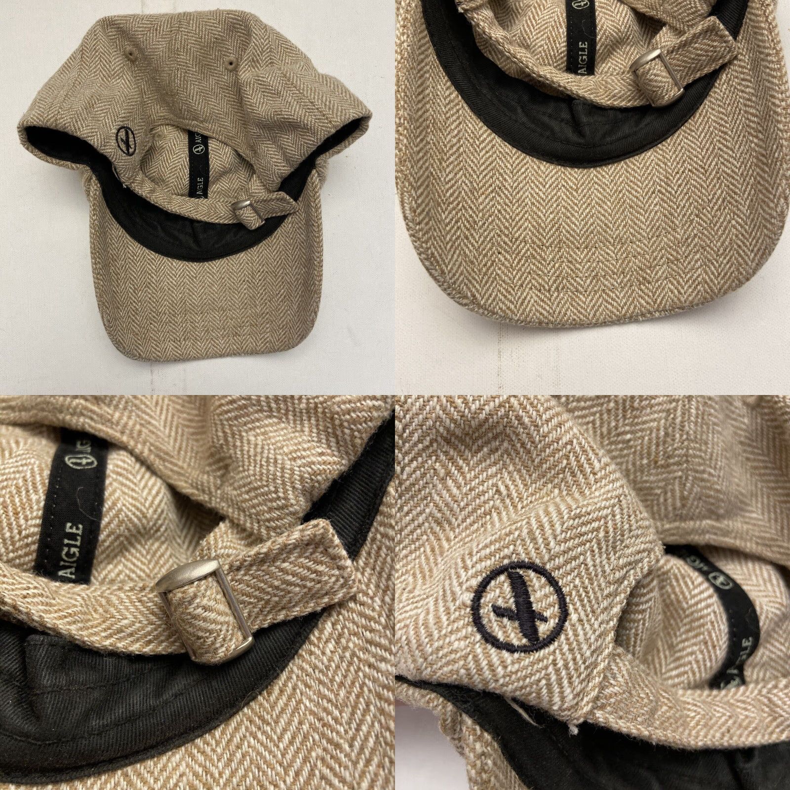 Aigle VINTAGE Aigle Tweed Baseball Cap One Size Beige Womens Size ONE SIZE - 8 Thumbnail